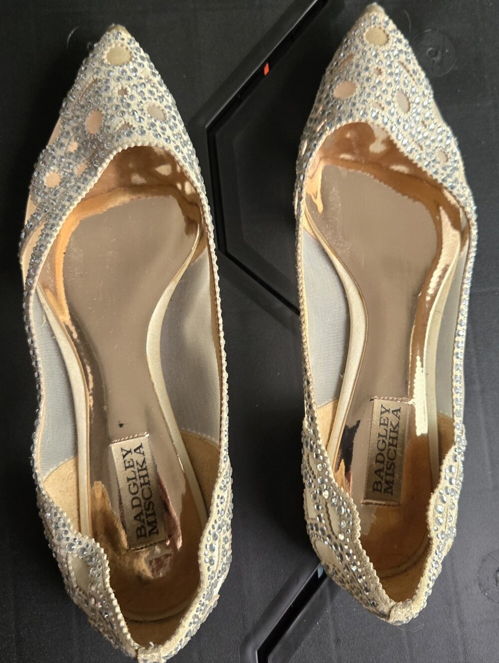 Gigi Sparkly Wedding Ballet Flats